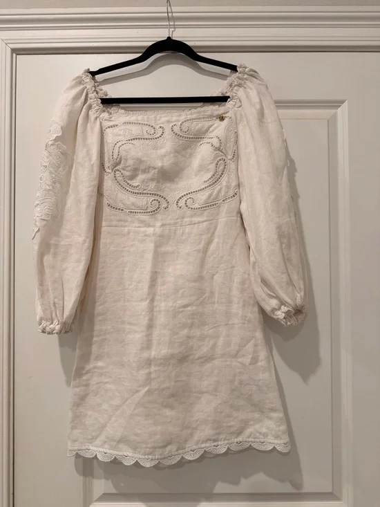 Farm Rio embroidered euroflax premium linen mini dress size small - Picture 3 of 13